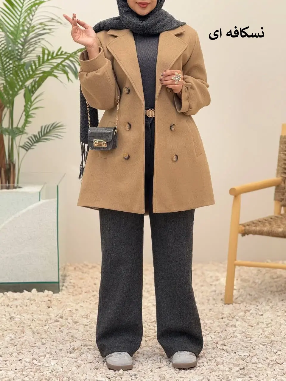 3808-پالتو آستردار آیناز